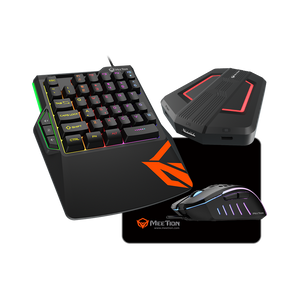 Paketa Gaming Meetion CO015 – 4-në-1 (Keypad, Maus, Mousepad dhe Adapter Console)
