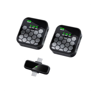 Mikrofon wireless për celular J33, (Type-C dhe iPhone), set 2 copë