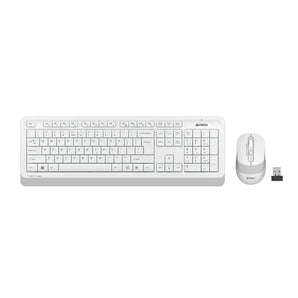 Комплет за безжична тастатура и глушец A4TECH FG1012 2.4G,. БЕЛА